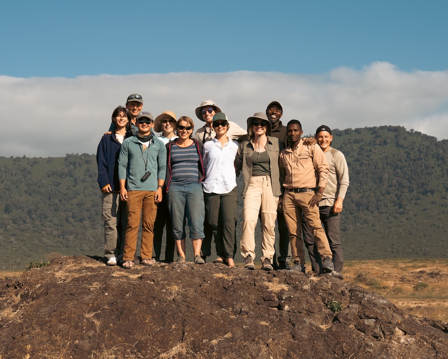 2023 Anthropogeny Field Course Group at Ngorogoro Crater