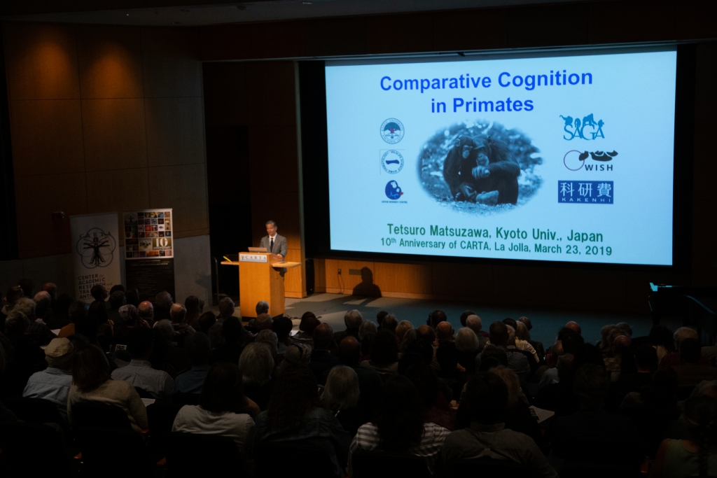 Tetsuro Matsuzawa (Kyoto University) speaking on Comparative Cognition in Primates