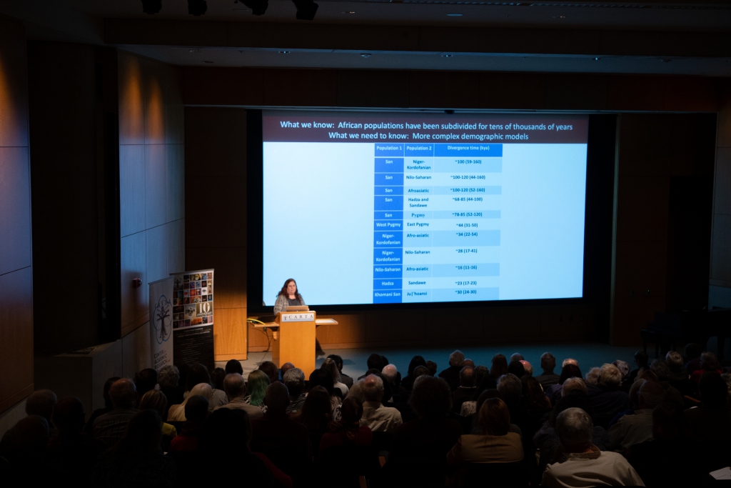Sarah Tishkoff (Univ of Pennsylvania) speaking on Human population genetics and origins