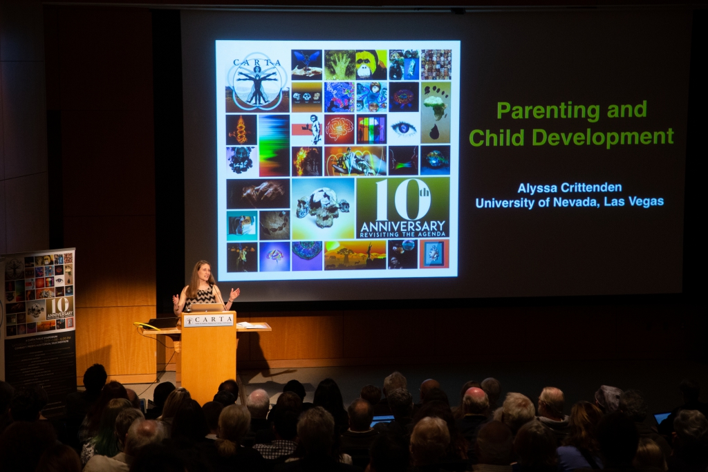 Alyssa Crittenden (University of Nevada, Las Vegas) speaking on Parenting and Child Development